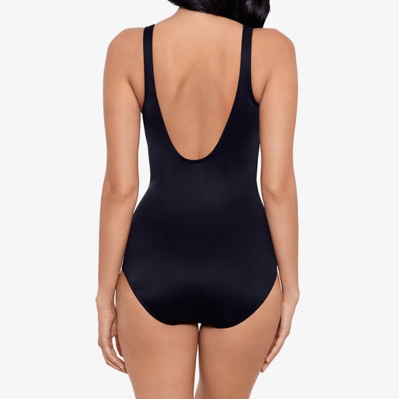 Miraclesuit Oceanus One Piece Size 10 Black Modest Slimming Beach Pool Cruise - Picture 2 of 16